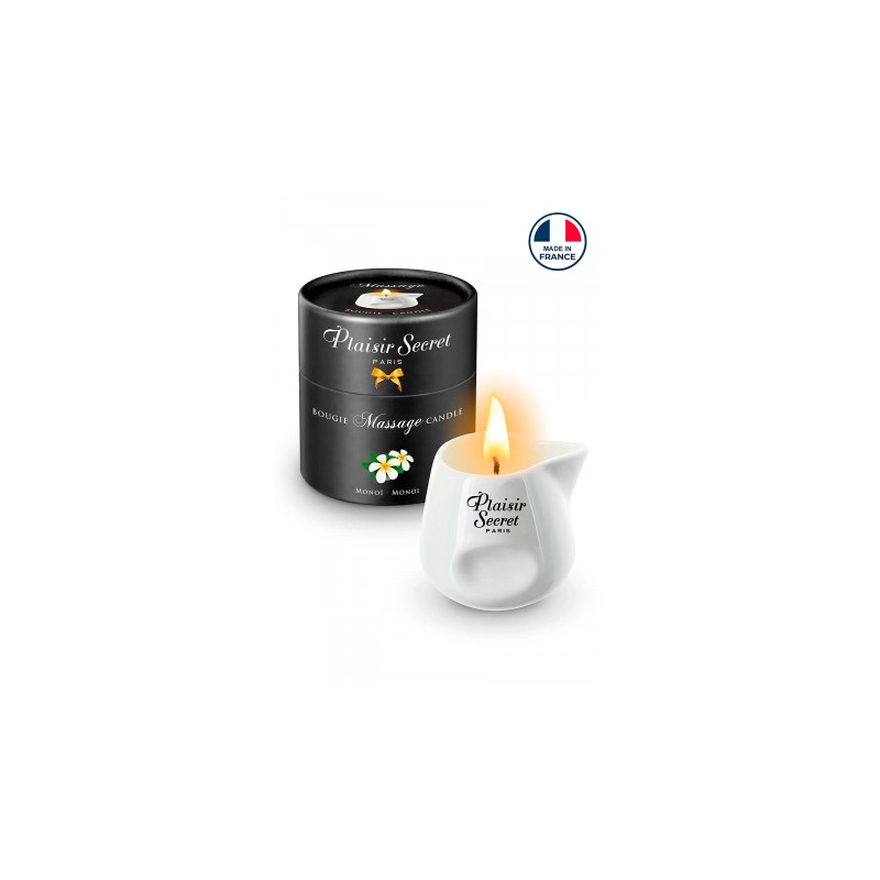 Bougie de massage gourmande Monoi - Plaisir secret